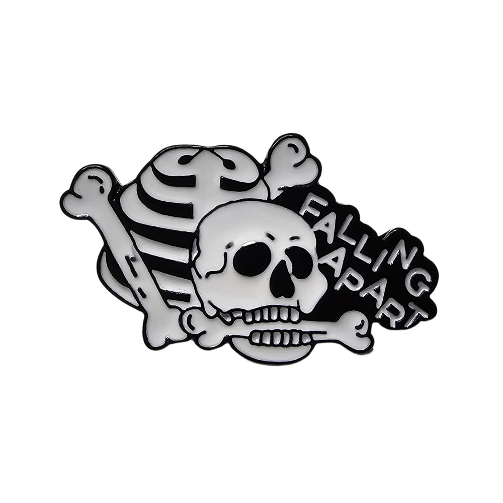 Falling apart skeleton pin